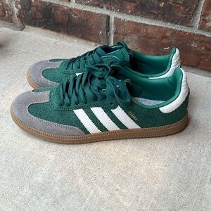 🍀Adidas Samba OG Collegiate Green and grey suede toe